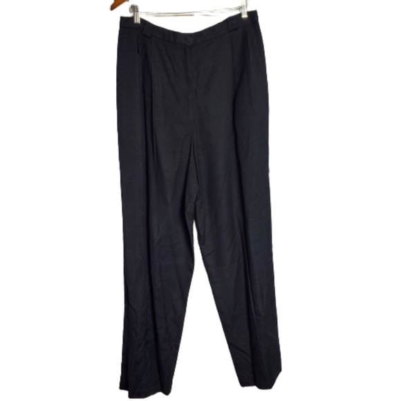 Vintage 90s JH Collectibles Black High Waisted Pleated Trouser Slacks Size 16 - Picture 1 of 11